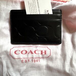 Embossed Coach Card Wallet New